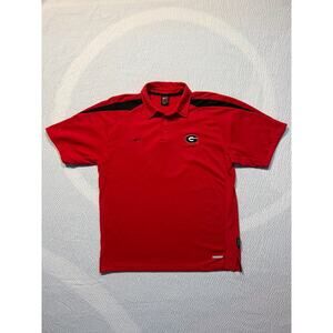 Georgia Bulldogs Polo Shirt Nike Team Mens M Player/Team Issued NCAA Football
